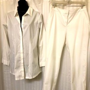 Chico’s White Blouse & Chico’s White Pants  ( SOLD)